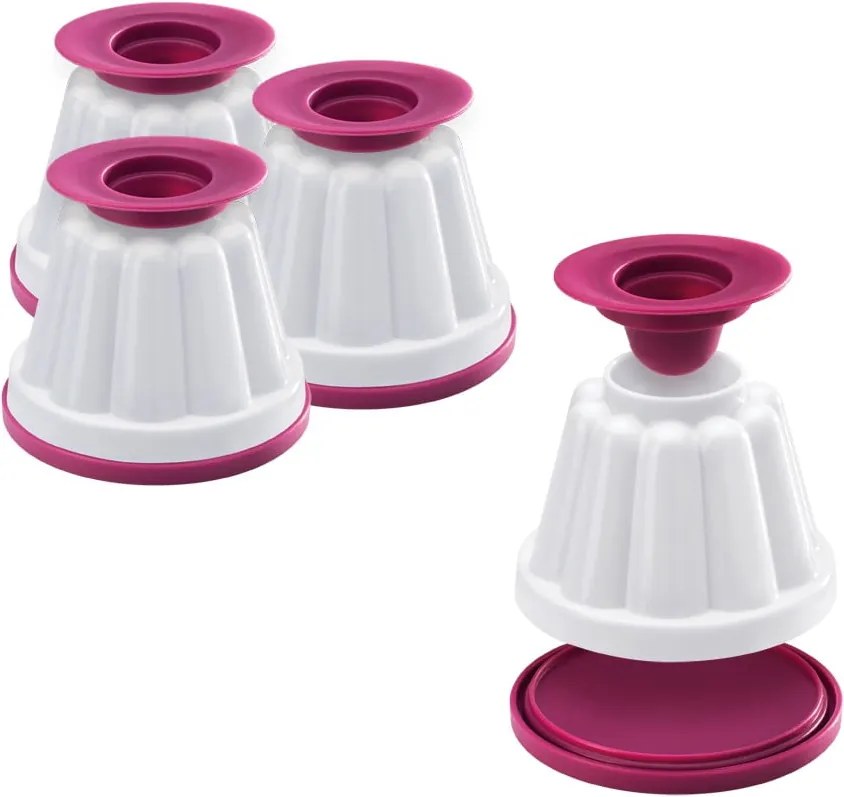 4 db-os pudingforma szett, ø 8 x 7 cm - Metaltex