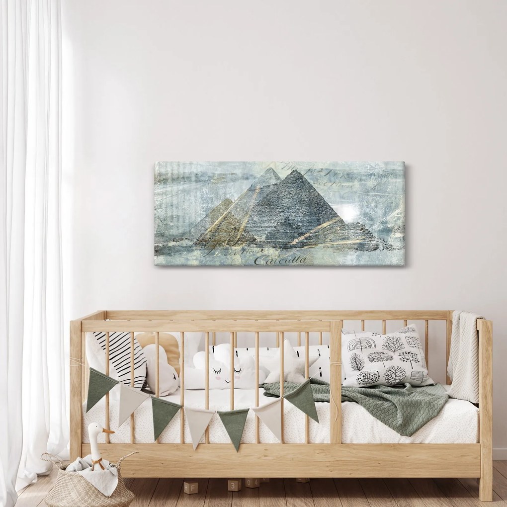 Kép - Piramisok kék szűrőben (120x50 cm)