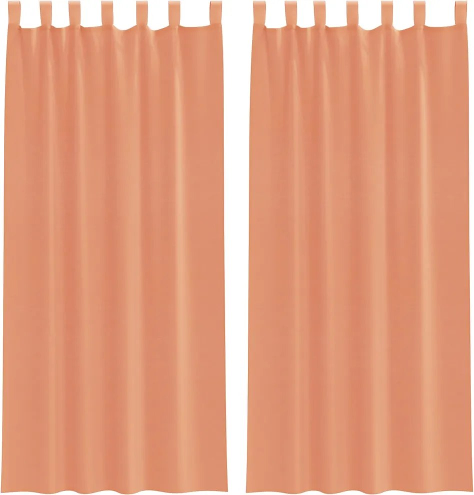 vidaXL 2 db terrakotta fátyolfüggönyök hurokkal 140x225 cm