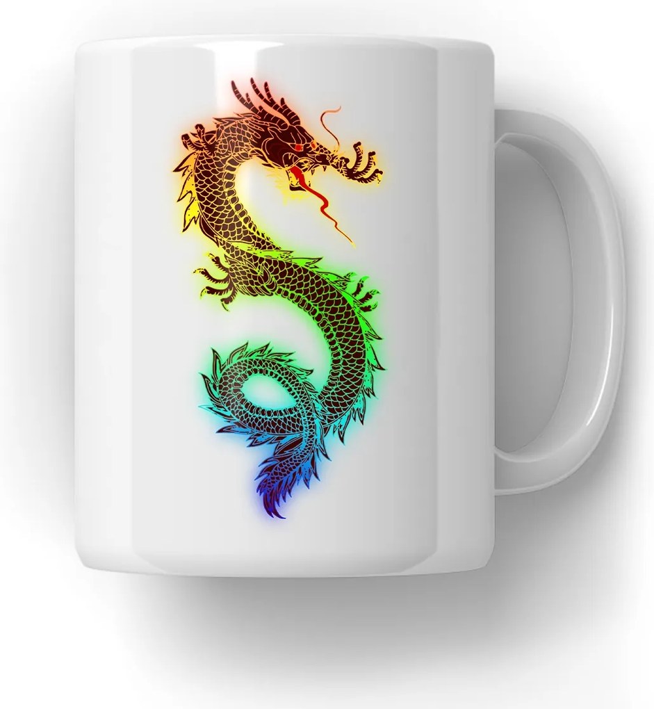 Bögre Színes Sárkány Ajándék Sárkány Rajongóknak Sárkány Ajándék