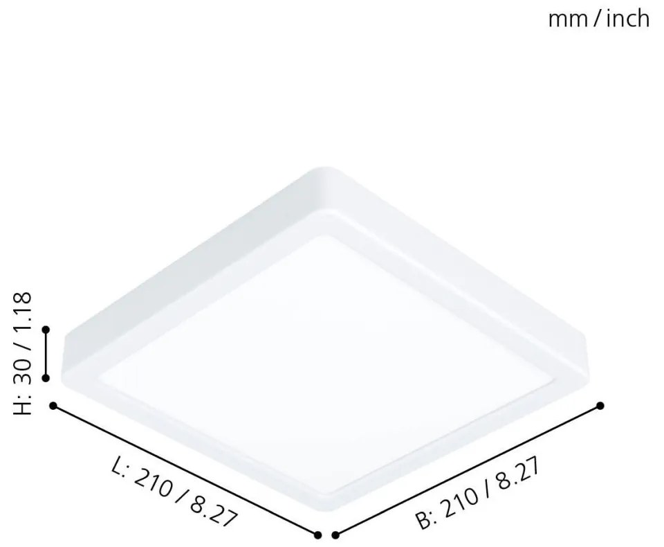Eglo FUEVA 5 99237 mennyezetlámpa, 16,5W LED, 3000K, 1800 lm