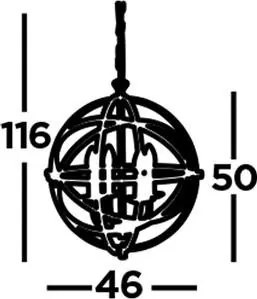 Függeszték Bronz ORBIT SEARCHLIGHT 2474-4AB