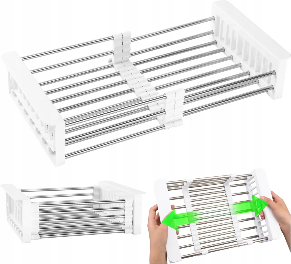 Mosogató Csepegtető Teleszkópos Szárítógép Kihúzható Konyhai Kosár