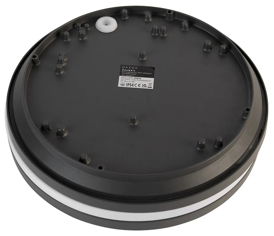 Fali és mennyezeti lámpa sötétszürke 2-lámpás IP54 - Glow