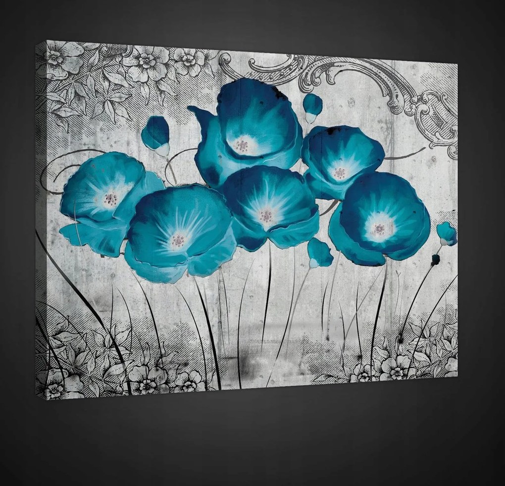 Vászonkép a konyhába, vászonkép virágok 100x75