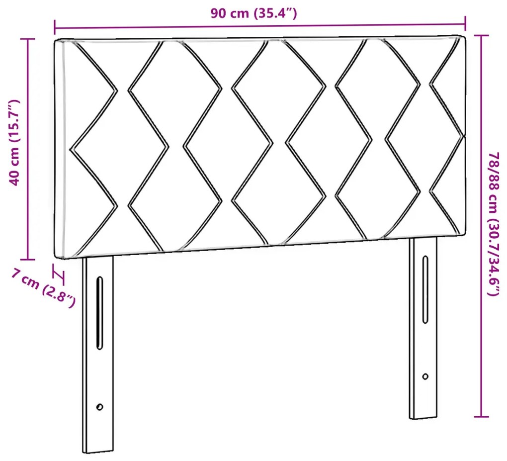 LED Fejtámla Gyémánt Blokkok Design Krém 90 cm Szövet