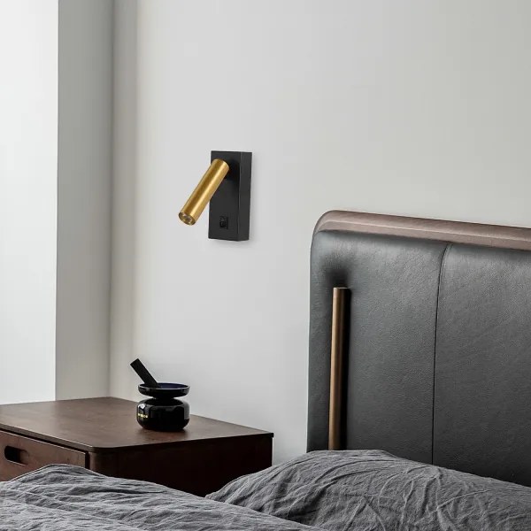 Brilagi - LED Fali spotlámpa MAYA LED/3W/230V 4000K fekete/arany