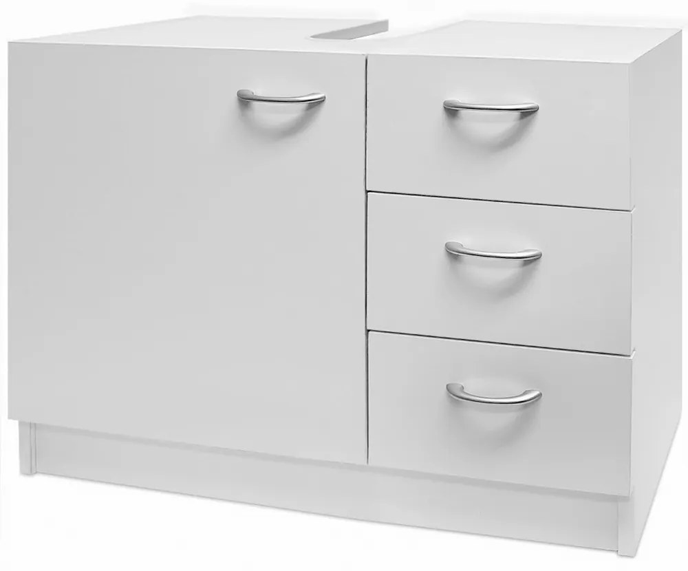 SILKE mosdó alatti szekrény 3 fiókkal, 63x30x54cm, fehér Casaria