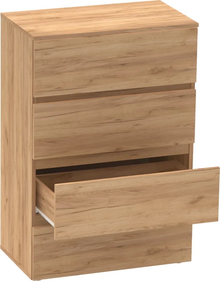 PARMAD komód, craft tölgyfa, arany