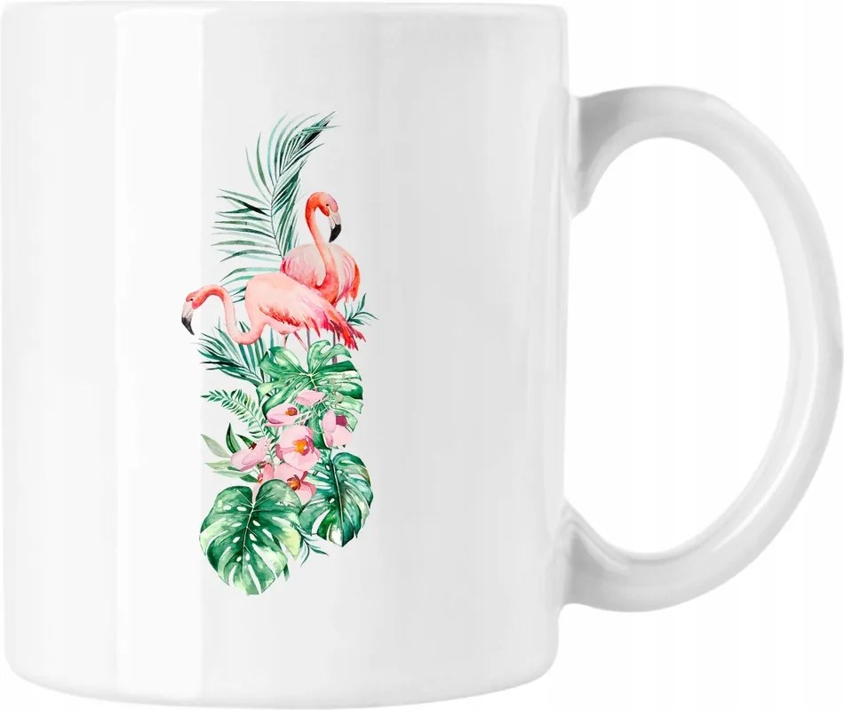 Flamingó Bögre Virágok 1 Fehér 330ml