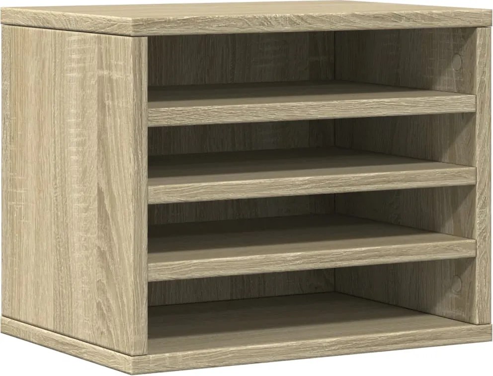vidaXL sonoma tölgy színű szerelt fa asztali szervező 36x26x29,5 cm