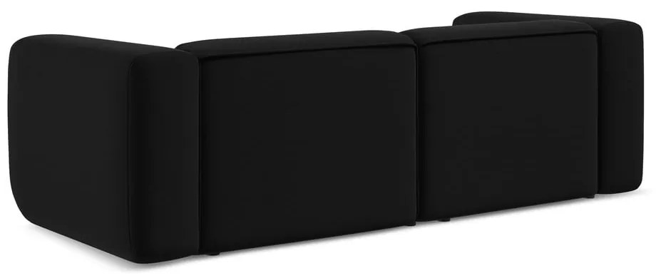 Fekete bársony kanapé 228 cm Ekahi – Makamii