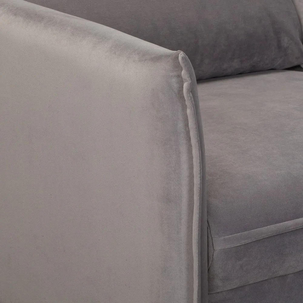 Szürke bársony kanapé 138 cm Juli – Ropez
