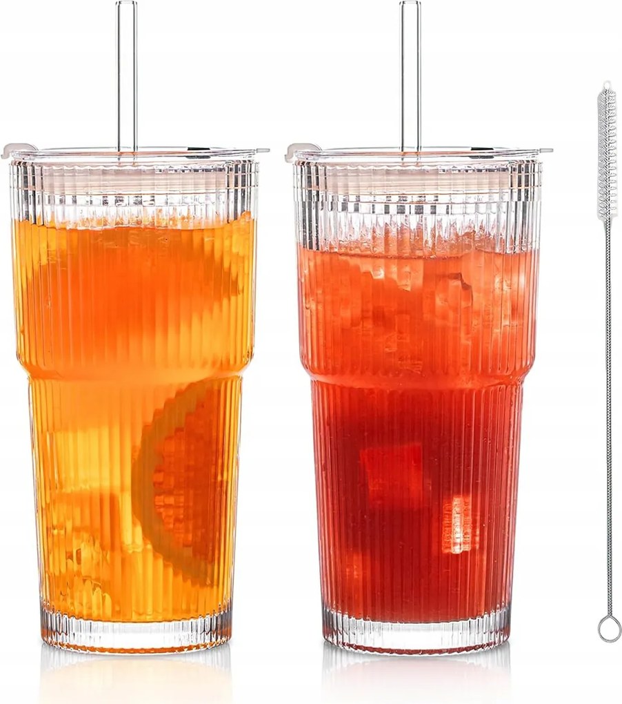 Üvegpohár Készlet 2x600ml teás kávés pohár