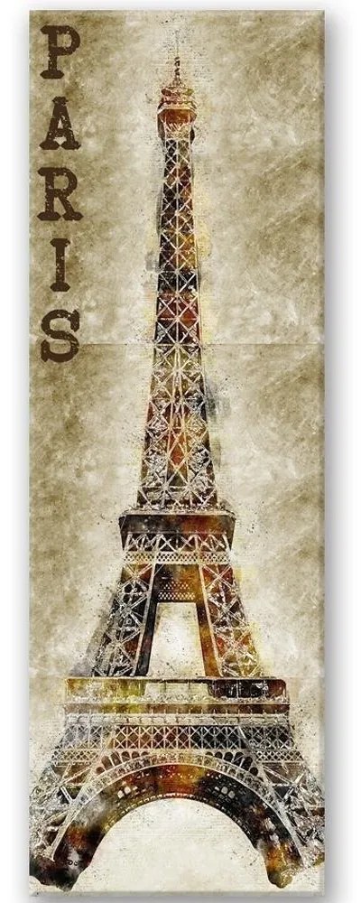 Gario Vászonkép Párizs és az Eiffel-torony Méret: 40 x 120 cm