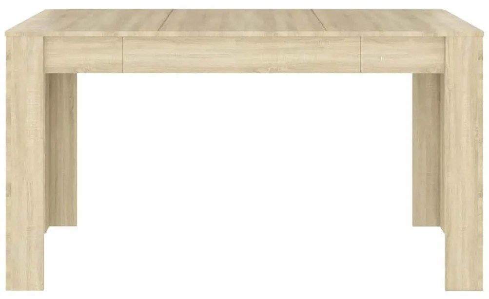 Sonoma tölgy színű szerelt fa étkezőasztal 140 x 74,5 x 76 cm