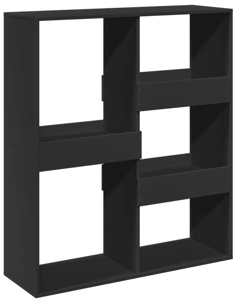 fekete szerelt fa térelválasztó 100 x 33 x 115 cm
