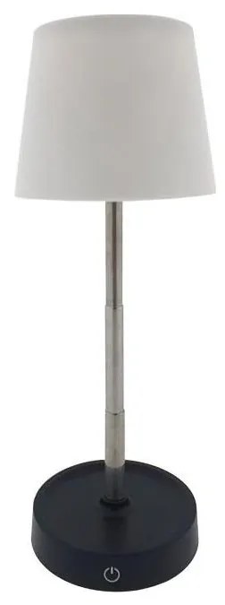 LED érintős asztali lámpa, állítható fényerő, 3W, 5V USB, 800 mAh, fehér