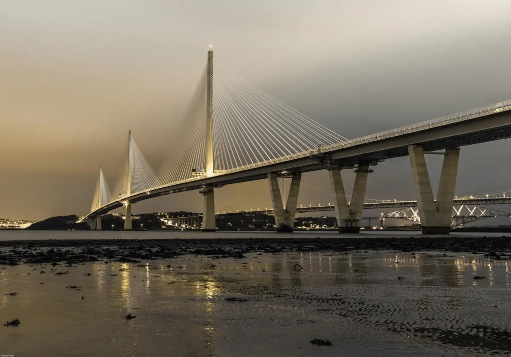 Poszter 66,5x46,5cm Queensferry Crossing híd, Assaf Frank