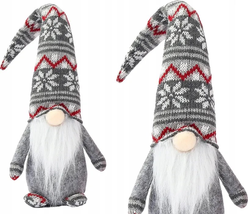 ND24_14393 Karácsonyi manó szürke-piros