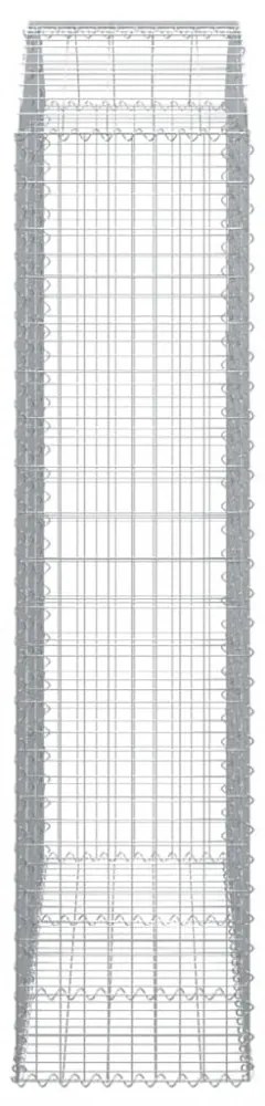 íves horganyzott vas gabion kosár 150x50x200/220 cm