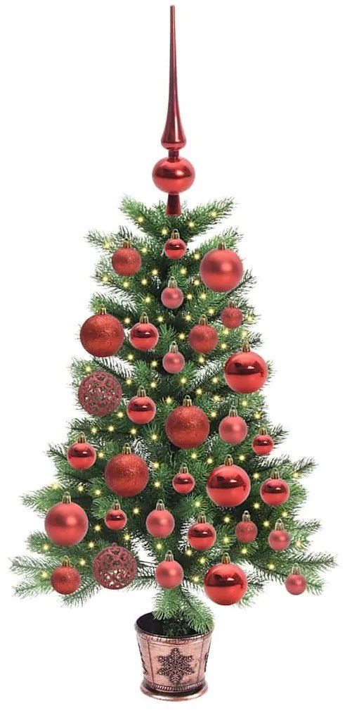 Karácsonyfa 150 LED-del állvánnyal Zöld 90 cm PE