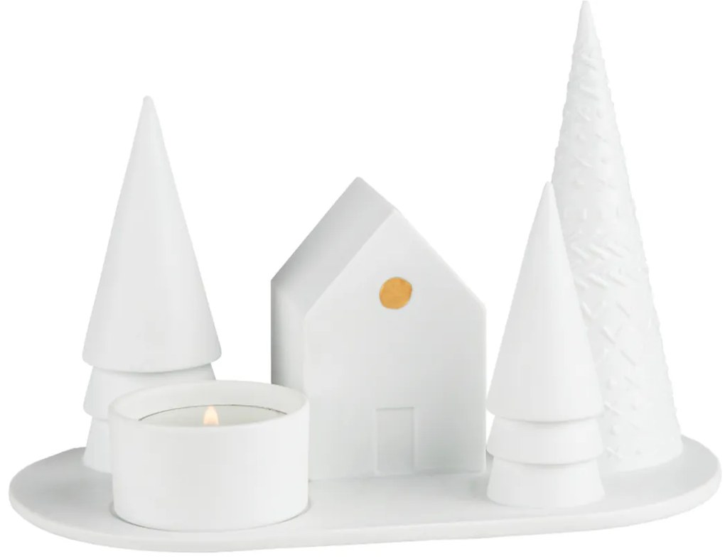 Porcelán gyertyatartó FOREST CABINE