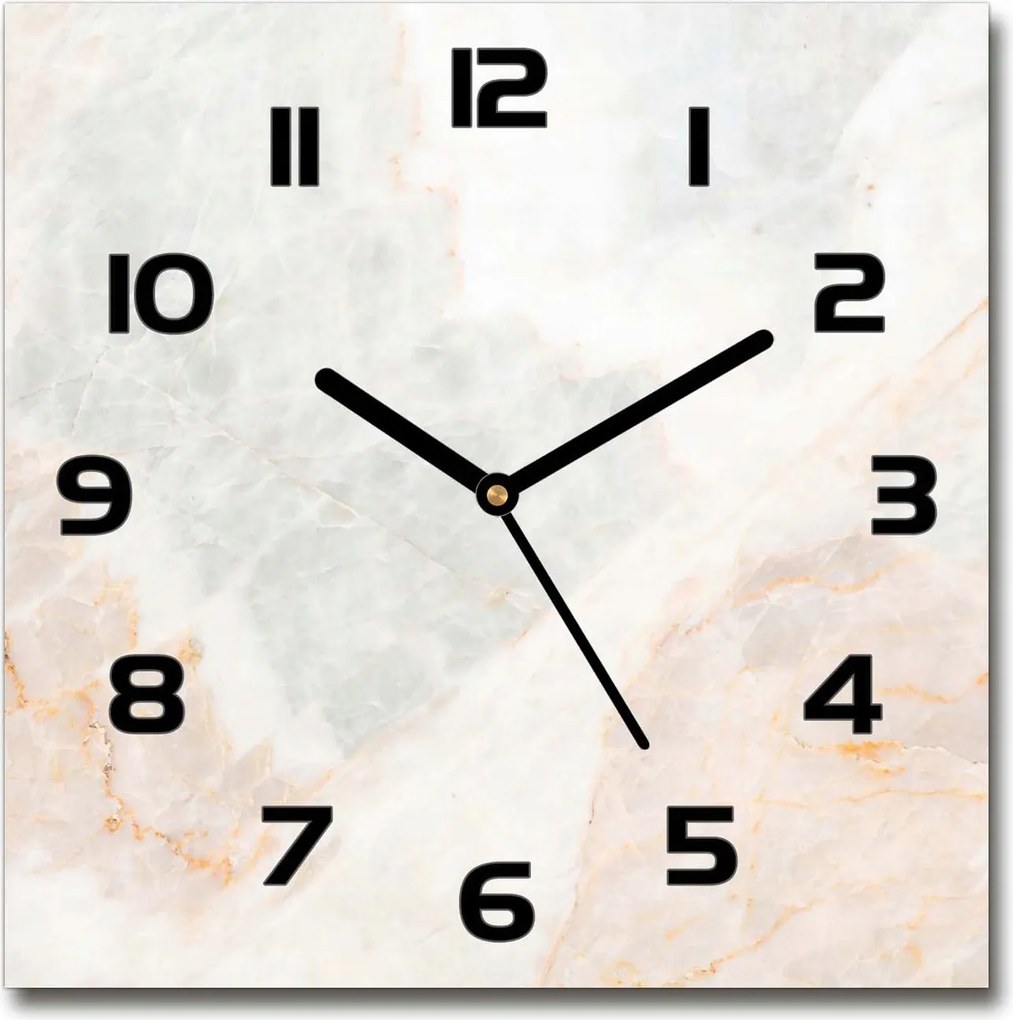 Üveg falióra szögletes márvány 30x30 cm