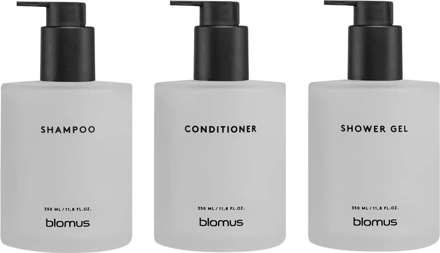 Fehér fali üveg szappanadagoló készlet 3 db-os 350 ml Kirei – Blomus
