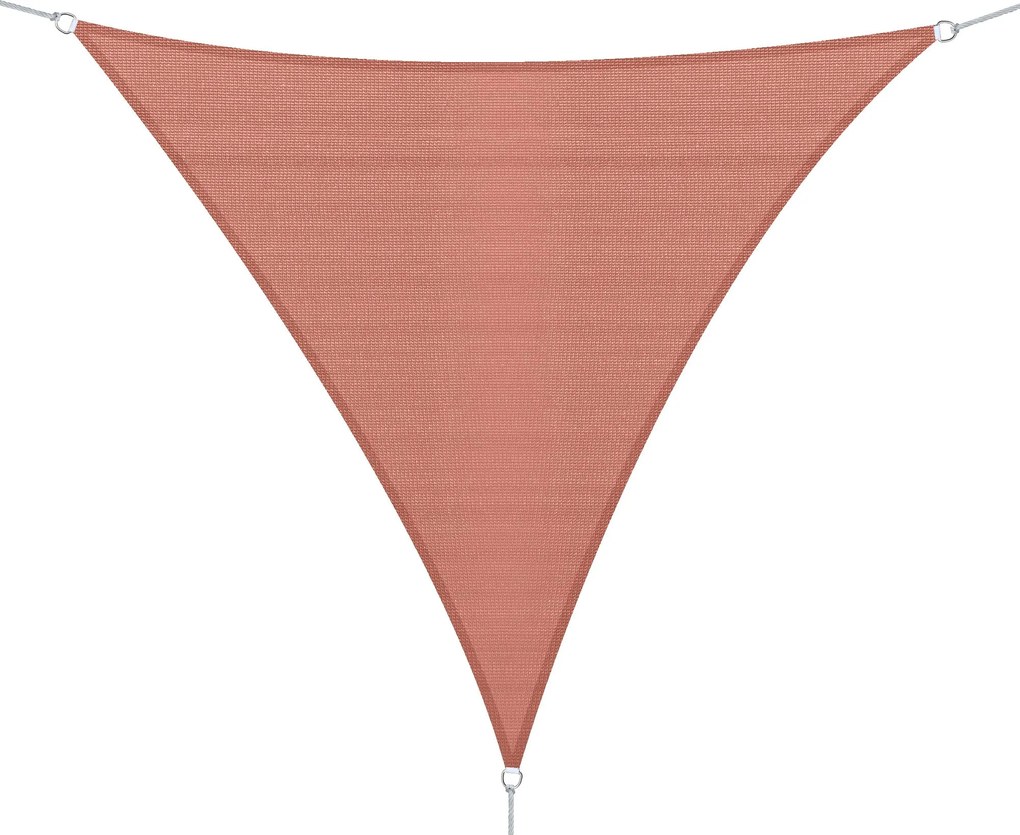 Outsunny Nagy Háromszög Napernyő Vitorla 4 x 4 x 4 m Magas Sűrűségű Polietilén UV Ellenálló Rozsdás Vörös Színben | Aosom