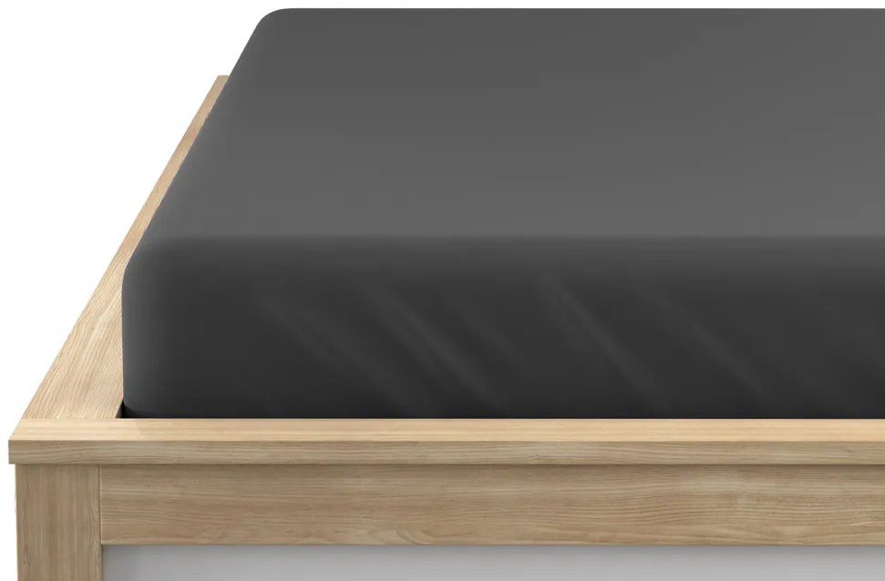 Jersey sötétszürke lepedő EXCLUSIVE 90x200 cm