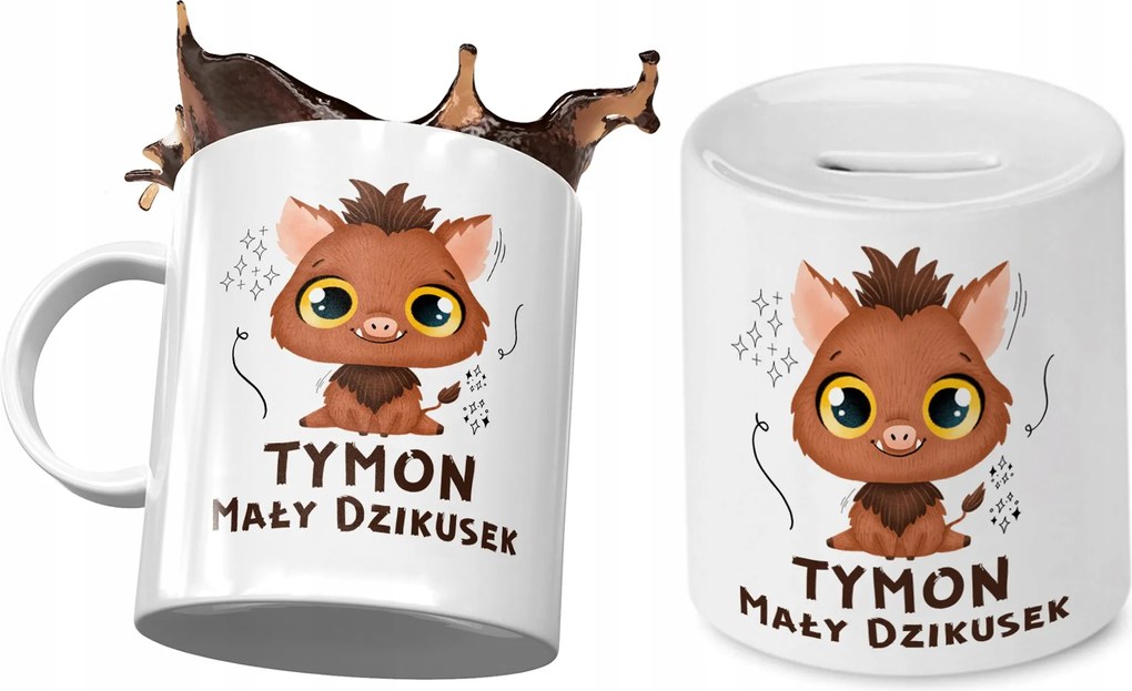 Timon Bögre Persely Szett Gyerekeknek Nyomtatott Fotóval