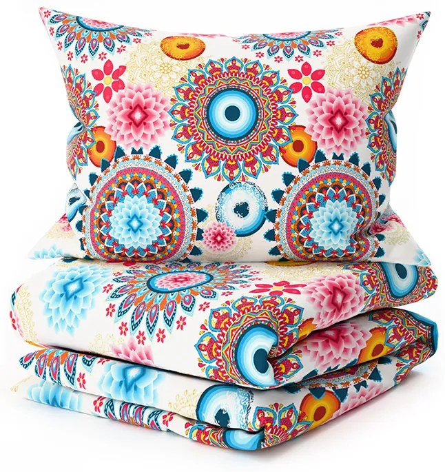 Mikroszálas ágyneműhuzat GEOMANDALA színes kivitel Ágyneműhuzat mérete: 2 db 70 x 90 cm | 200 x 220 cm