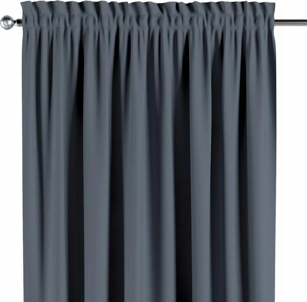 Csatornafüggöny frufruval 1 db 140x260cm fekete