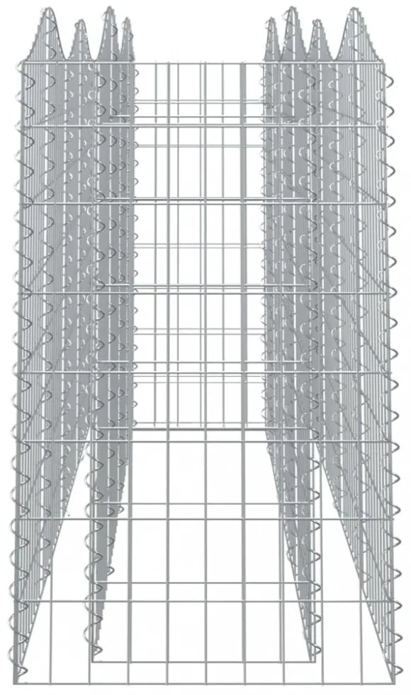 íves horganyzott vas gabion magaságyás 200x50x100 cm