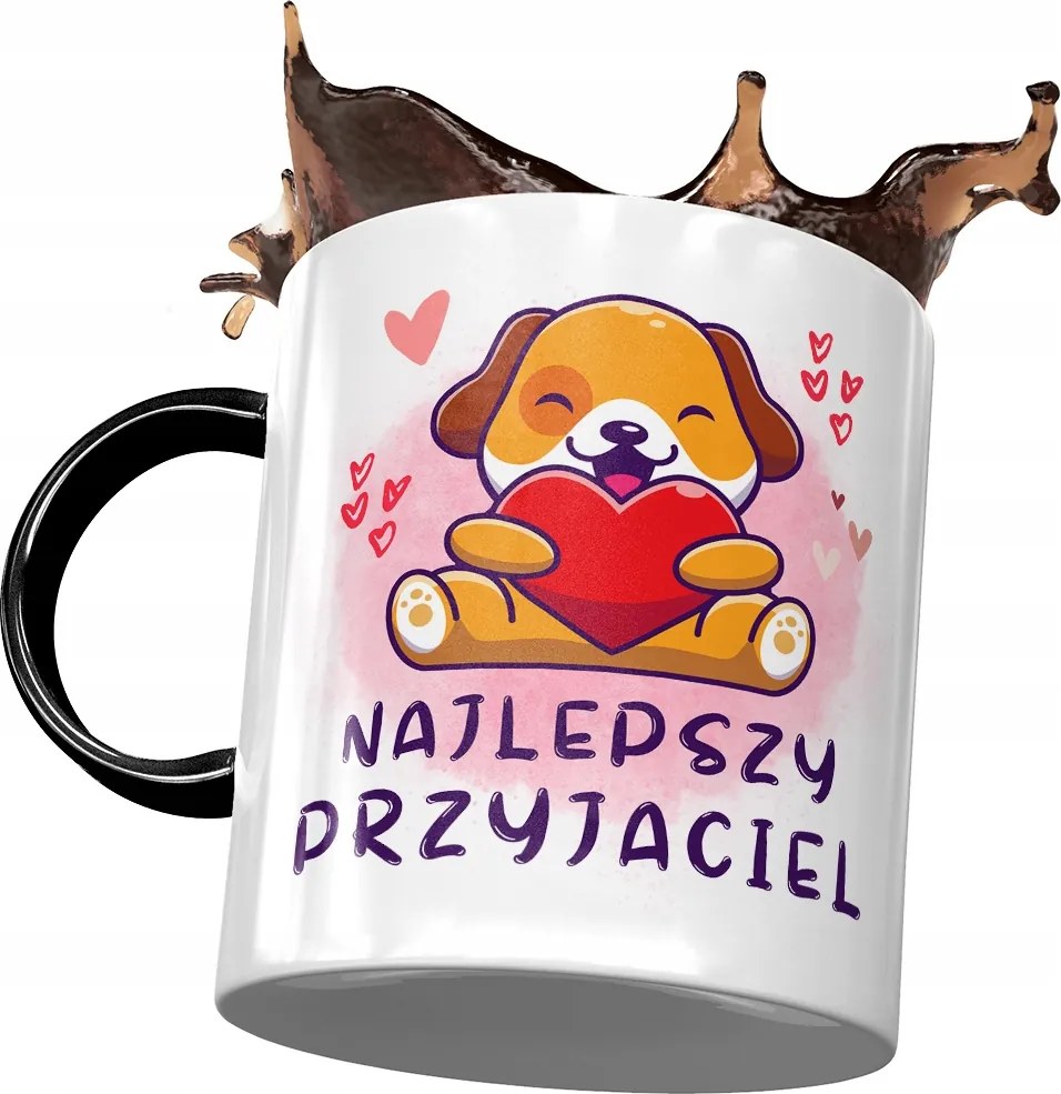 Fekete Kutyás Bögre Cuki Ajándék Nyomtatott Fotóval