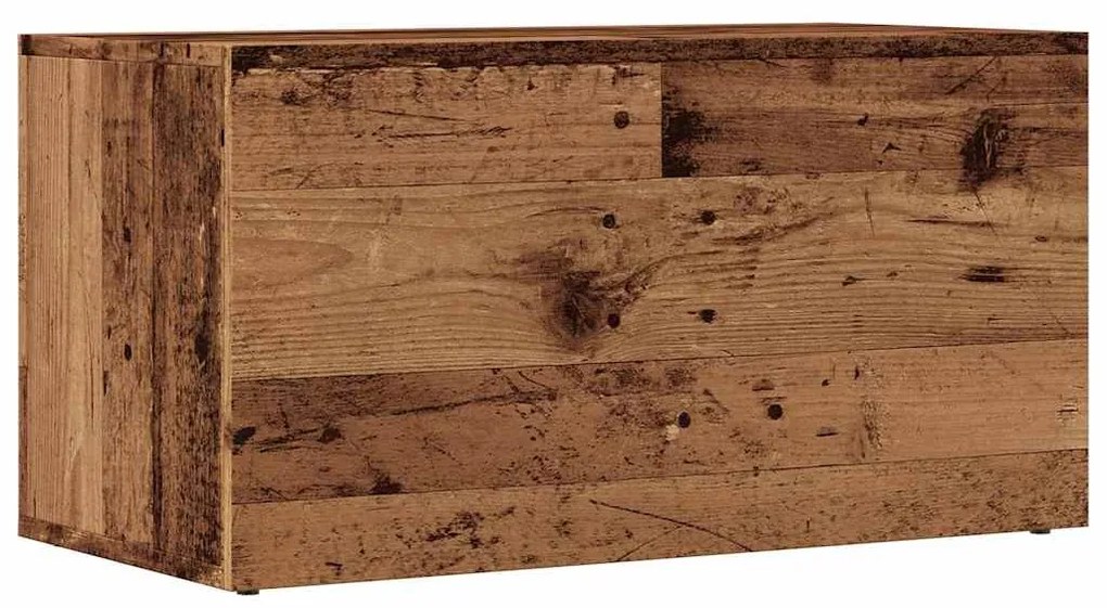 LP antik fa színű szerelt fa tárolódoboz 69,5 x 34 x 36 cm