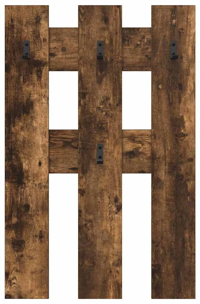 Fali Kabáthorog tárolóval Füstölt tölgy 65 x 3 x 100 cm Faanyag