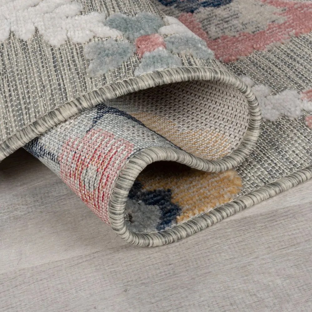 Szürke kültéri szőnyeg 170x120 cm Flora - Flair Rugs