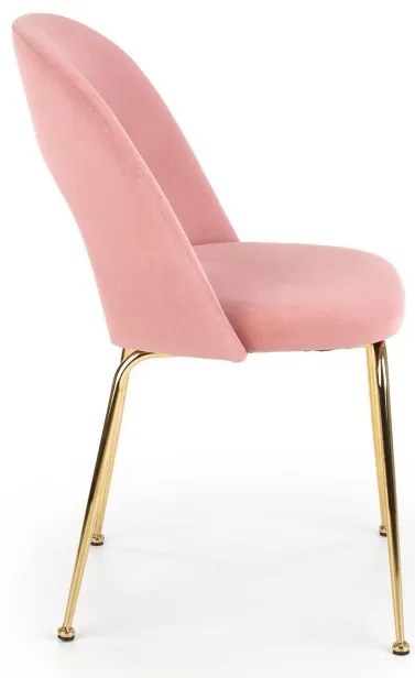 K-385 étkezőszék Világos rózsaszín bársony szövet