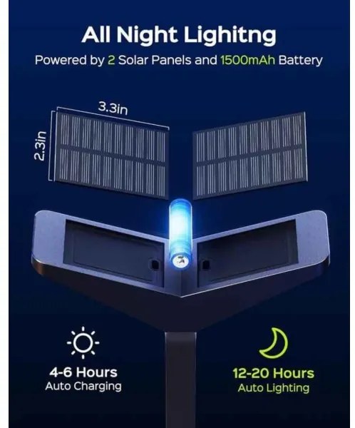 Immax 08518L - SUN BUTTERFLY LED napelemes lámpa 1,5 W/3,7 V 3000/6000 K IP65 1500 mAh