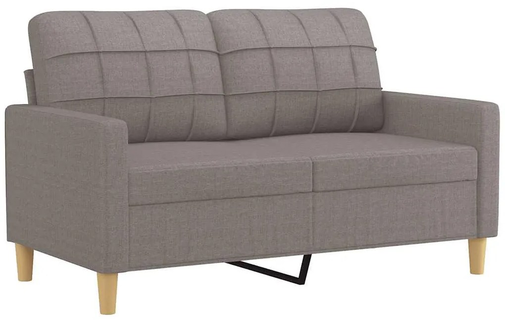 kétszemélyes fekete szövetkanapé 120 cm