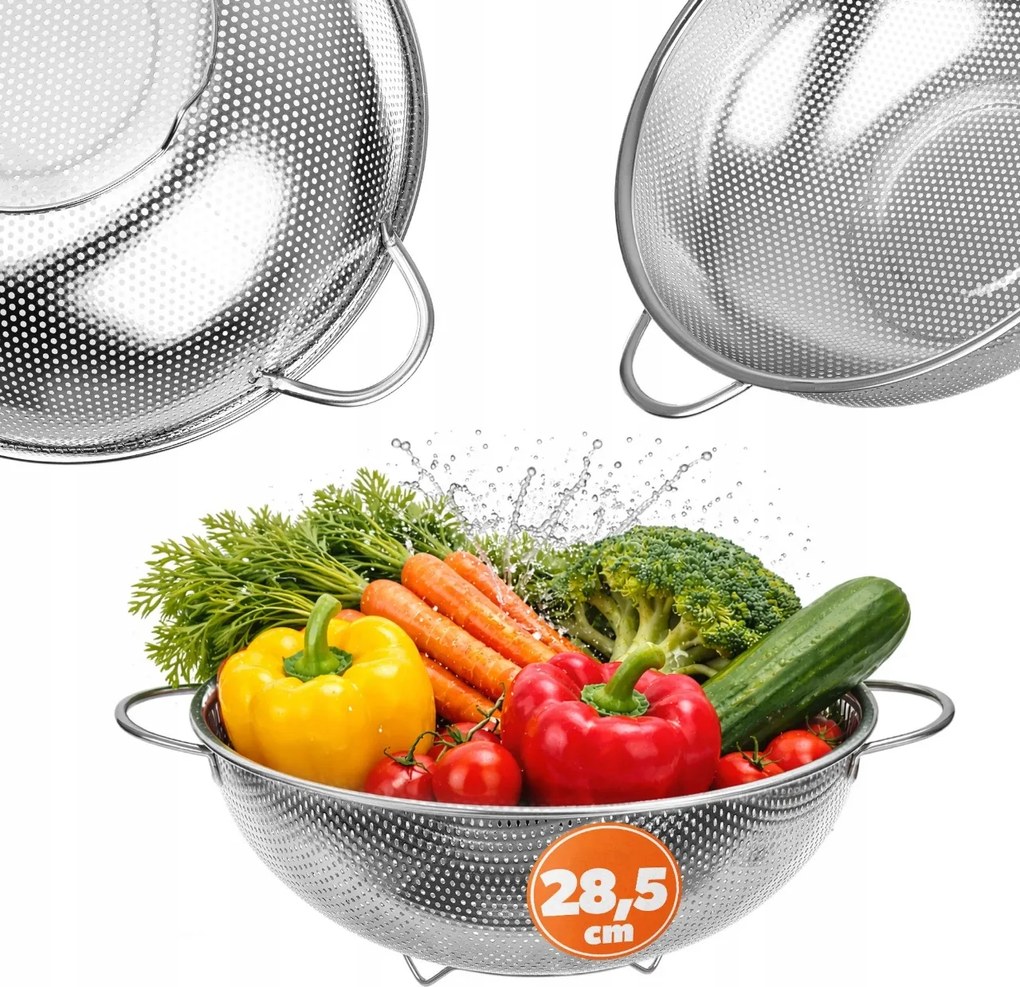Konyhai Mosogató Szűrő Fém Szűrő 28,5 cm