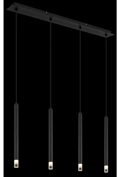 Globo 15629-4 - Csillár zsinóron BLAKE 4xG9/4W/230V fekete