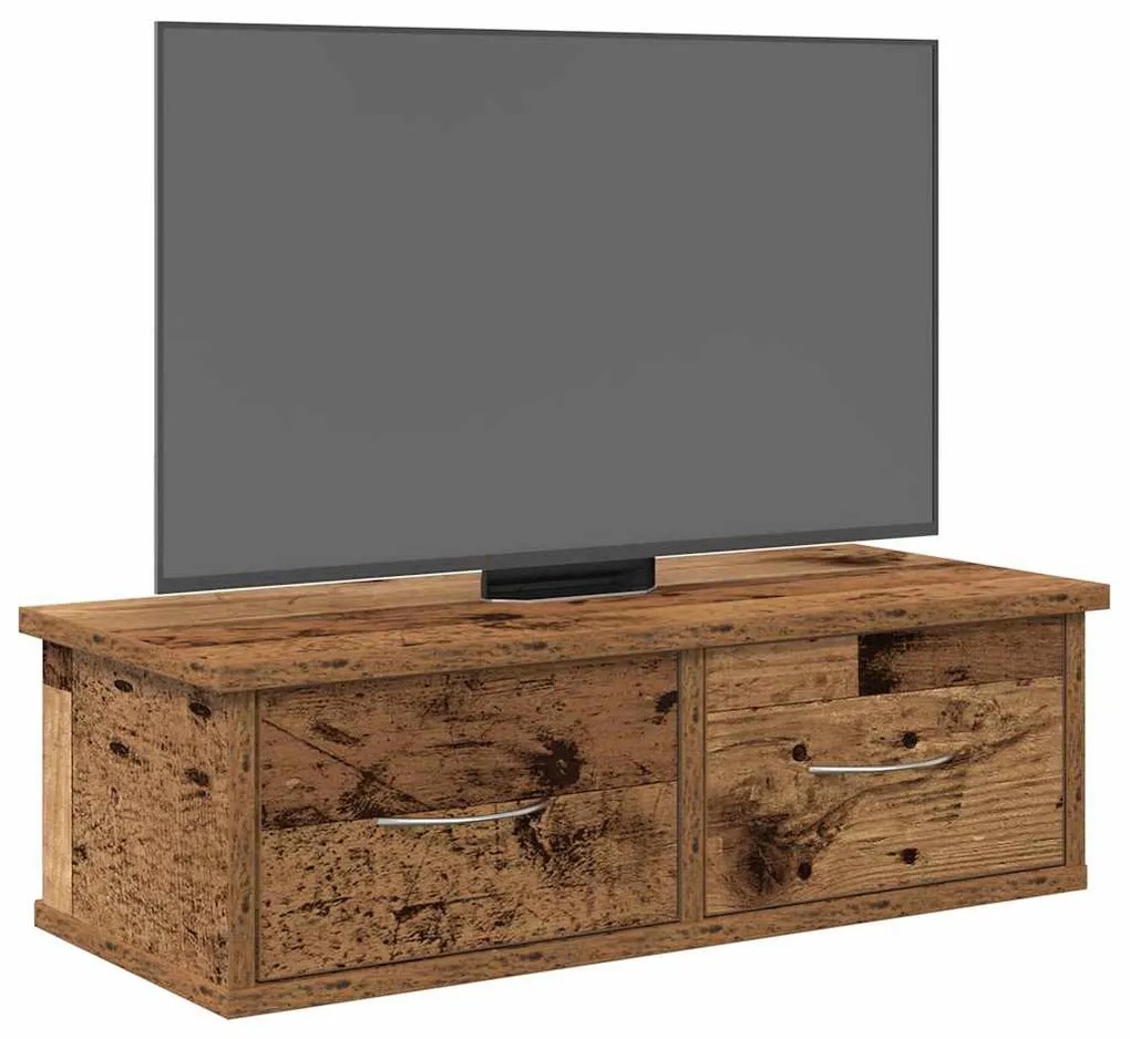 antik fa színű szerelt fa faliszekrény 60x26x18,5 cm