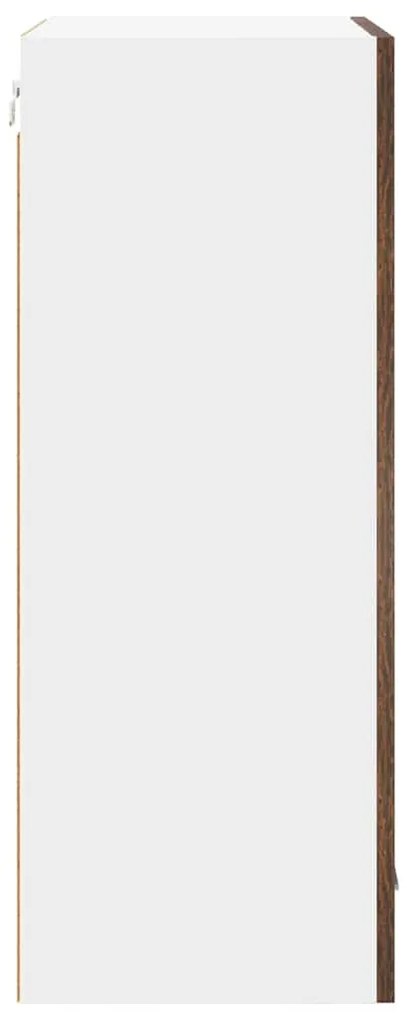 Függő szekrény Riga Füstölt tölgy és fehér 50 x 31 x 80 cm