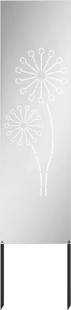 vidaXL Kertvédő vászon Ezüst 32 x 140 cm Horganyzott acél