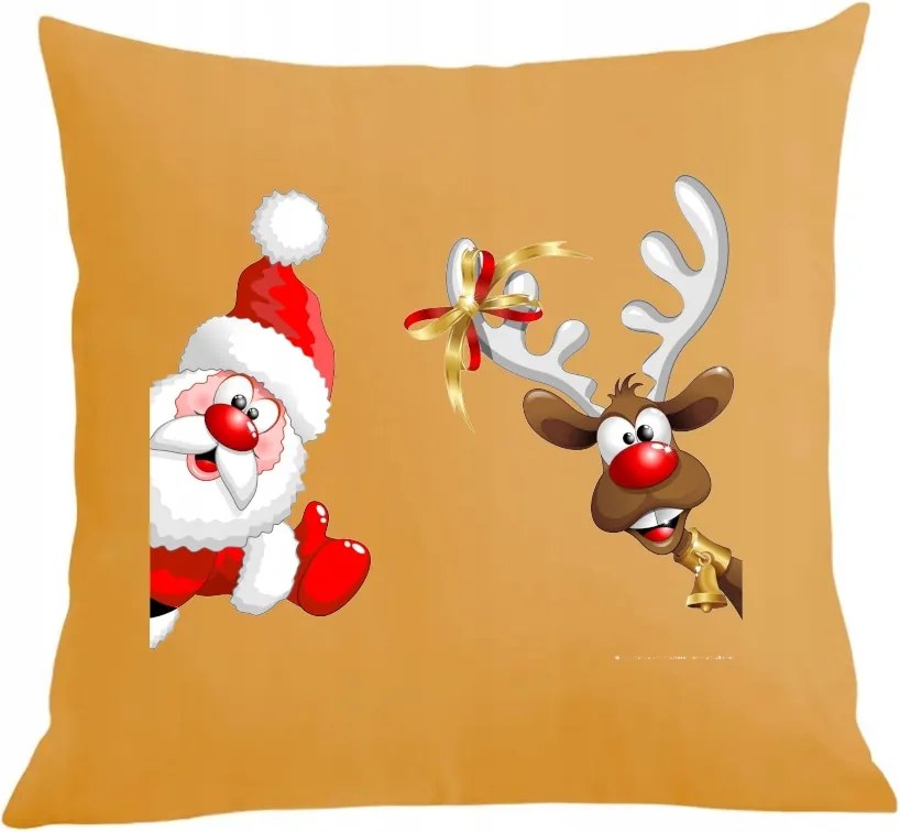 Párna párnahuzat Mikulás Rénszarvas Karácsony Ajándék