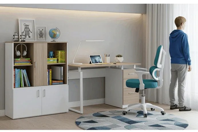 Gyerek Forgószék, Magasságállítás, Kék Hálós. KA-K1063 BLUE