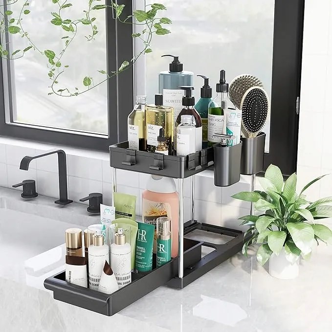 2 Szintes Breezea Konyhai/fürdőszobaszervező, 40,7x22x32,5 cm